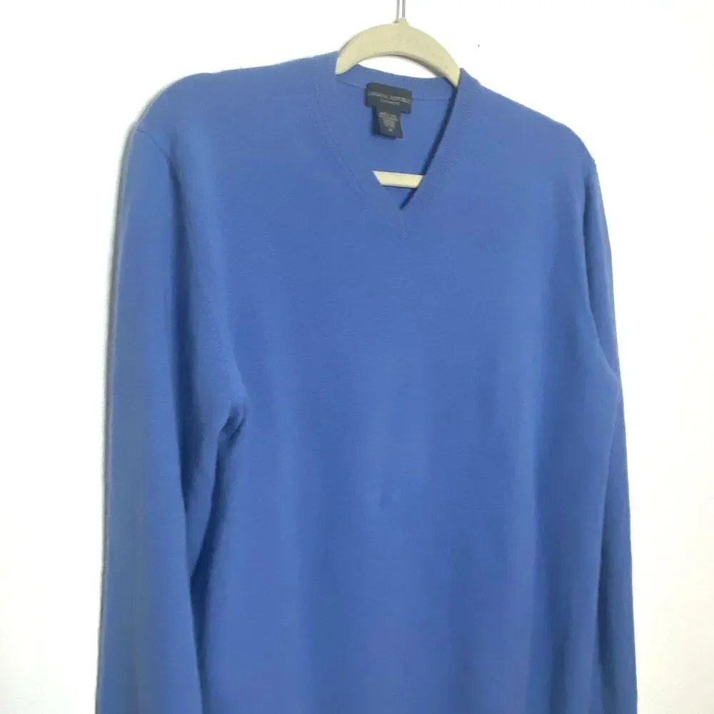 Banana Republic Cashmere V Neck Pullover Mens Long Sleeve Knit Sweater Sz M